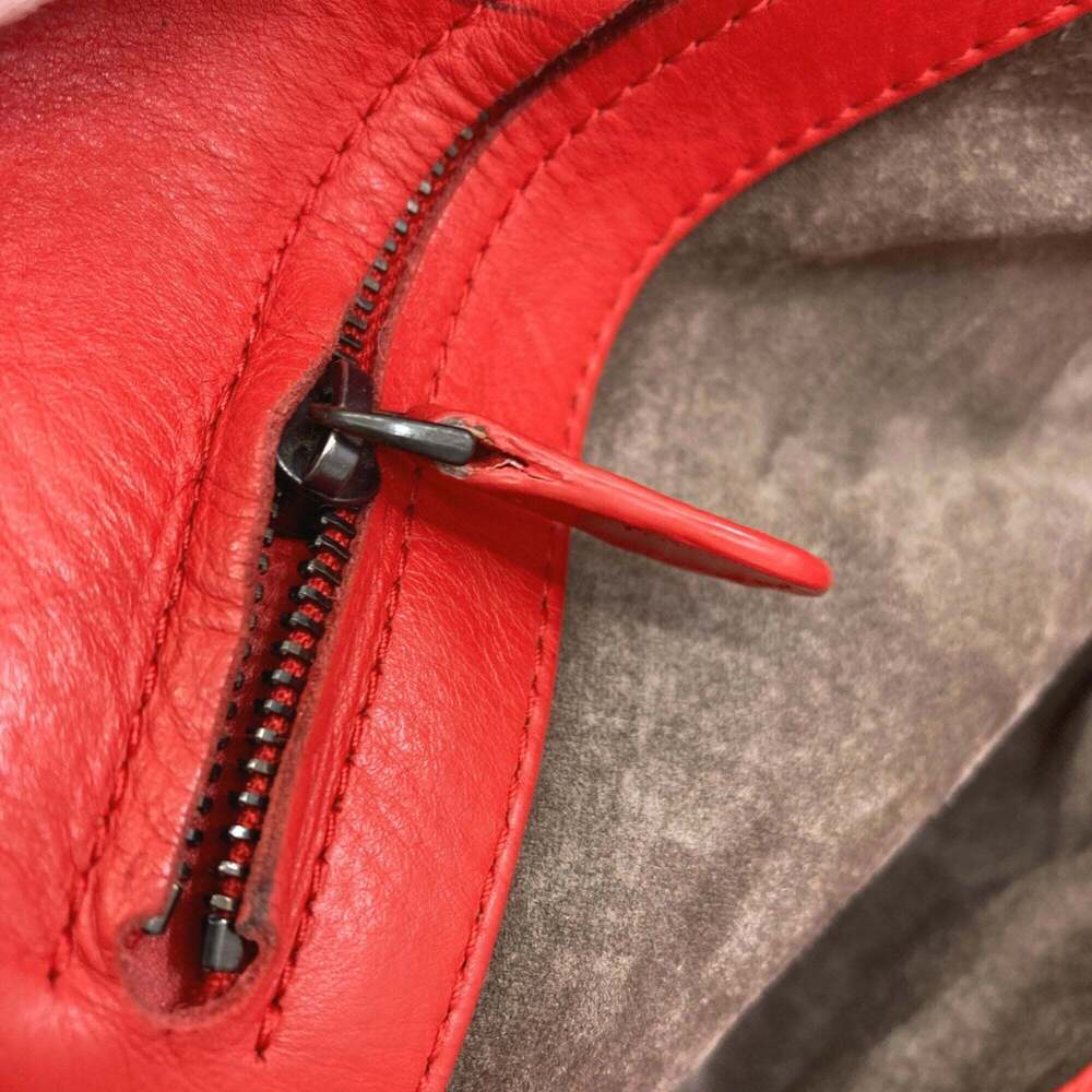 BOTTEGA VENETA Red Intrecciato Tote Bag - Picture 12 of 16